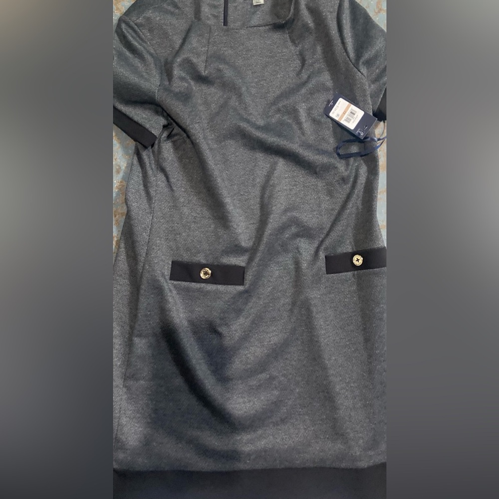 Tommy Hilfiger black houndstooth pattern dress , size 12